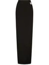 Dolce & Gabbana Kim Dolce&gabbana Side-zip Maxi Skirt In Black
