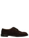 Doucal's Mink Suede Derby Lace-up Shoes In Brown