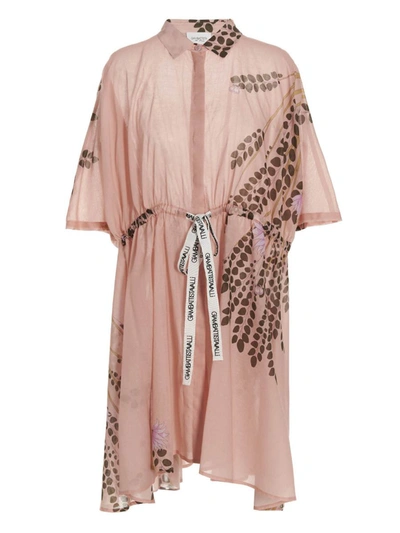 Giambattista Valli Printed Silk Shirt Dress In Pink