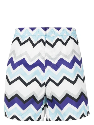 Missoni Zigzag-print Swim Shorts In Multicolour