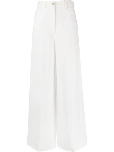 Pinko Pressed-crease Wide-leg Trousers In Z07