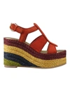 Ferragamo High Wedge-heel Espadrilles In Multicolour