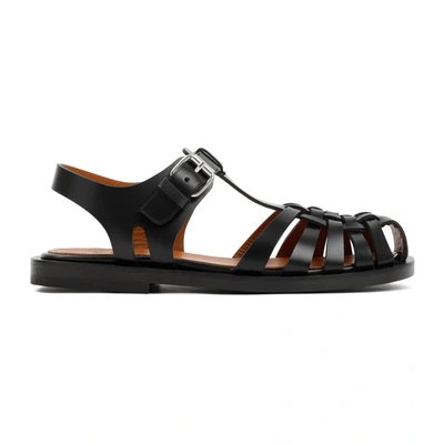 Marni Leather Sandals In Black