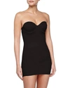 Tc Shapewear Plunge-neck Strapless Control Bra Slip In Black