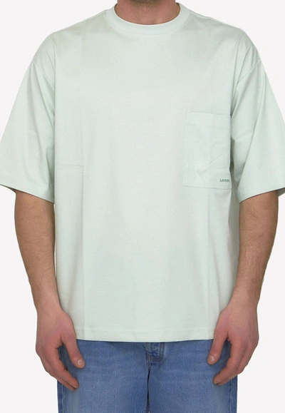 Lanvin Raised-logo Cotton T-shirt In Mint