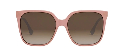 Fendi 59mm Gradient Square Sunglasses In Brown