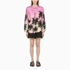 Palm Angels Graphic-print Long-sleeve Top In Purple
