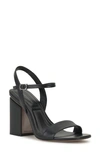 Vince Camuto Herrica Ankle-strap Slingback Two-piece City Sandals Women's Shoes In Black