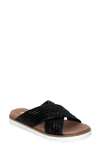 Volatile Aushan Slide Sandal In Black Woven