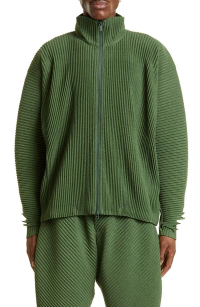 Issey Miyake Green Serrate Jacket In 62-green