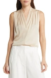 Kobi Halperin Mila Silk-stretch Sleeveless Top In Antique