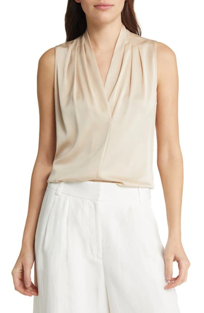 Kobi Halperin Mila Silk-stretch Sleeveless Top In Antique