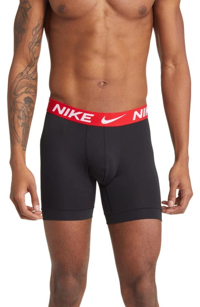 Nike Men's Dri-fit Adv Micro Boxer Briefs (3-pack) In Black