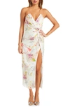 KATIE MAY COME ON HOME FLORAL STRAPLESS COCKTAIL DRESS