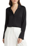 Kobi Halperin Liv Split-cuff Stretch Silk Blouse In Black