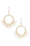 ISABEL MARANT TALASI BEADED HOOP DROP EARRINGS