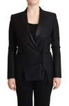 COSTUME NATIONAL COSTUME NATIONAL BLACK LONG SLEEVES DOUBLE BREASTED WOMEN'S JACKET