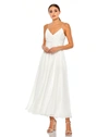 Mac Duggal Sequin Sleeveless Bodycon Midi Dress In White