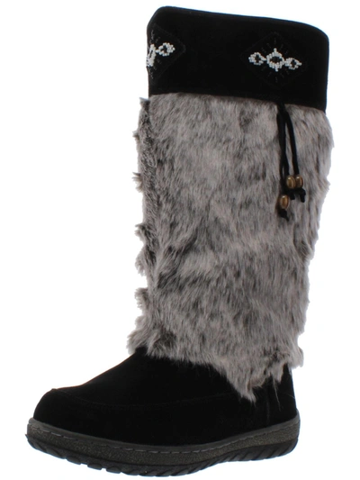 Wanderlust Nika Womens Suede Cold Weather Winter Boots In Black
