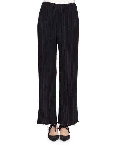 Proenza Schouler Pleated Wide-leg Suiting Pants, Black In 00200 Blac
