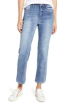 Wit & Wisdom Ab-solution High Waist Ankle Straight Leg Jeans In Light Blue