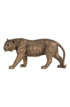 R16 Home Polyresin Tiger Statue In Copper