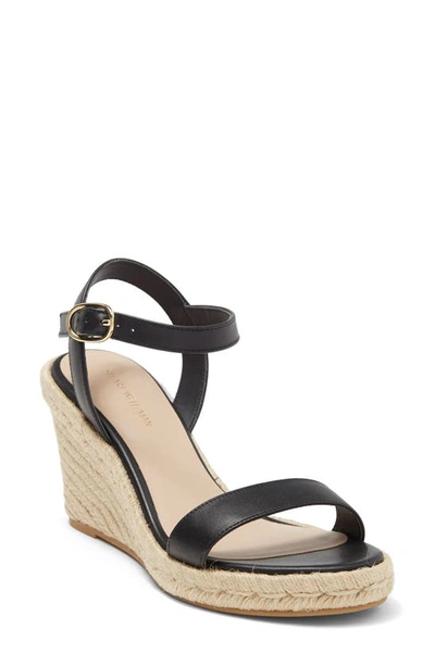 Stuart Weitzman Teddi Espadrille Wedge Heel Sandal In Black