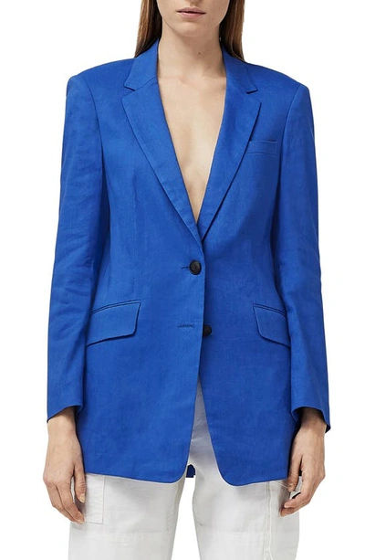 Rag & Bone Women's Charles Linen-blend Blazer In Bright Blue