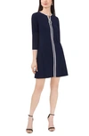 Chaus Center Stripe Minidress In Jbs Navy/ White