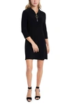 Chaus Front Zip Minidress In Black