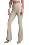 Commando Faux Leather Flare Leggings In Beige