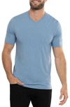 Travismathew Cloud Trim Fit Slubbed T-shirt In Copen Blue