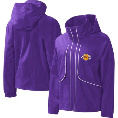 G-iii 4her By Carl Banks Purple Los Angeles Lakers Last Shot Full-zip Hoodie