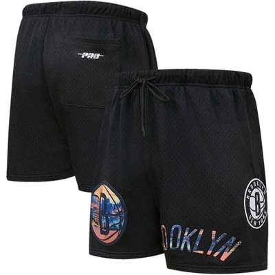 Pro Standard Black Brooklyn Nets City Scape Mesh Shorts
