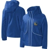 G-III 4HER BY CARL BANKS G-III 4HER BY CARL BANKS ROYAL GOLDEN STATE WARRIORS LAST SHOT FULL-ZIP HOODIE