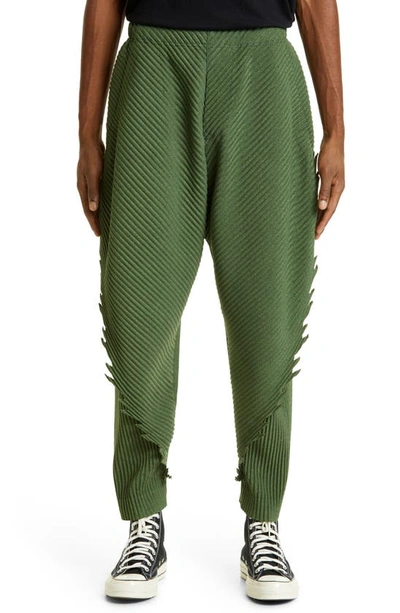 Issey Miyake Green Serrate Trousers