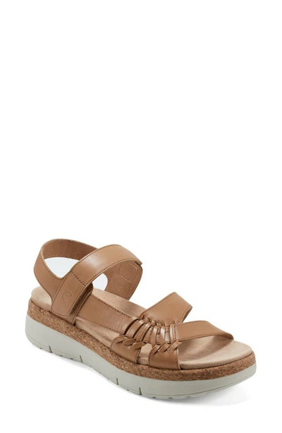 Easy Spirit Ilena Strappy Sandal In Medium Natural Leather