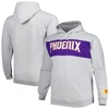 Fanatics Branded Heather Gray Phoenix Suns Big & Tall Wordmark Pullover Hoodie In Heather Gray