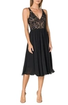 DRESS THE POPULATION ALICIA FIT & FLARE DRESS