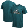 Majestic Threads Midnight Green Philadelphia Eagles Super Bowl Lvii Tri-blend Desert T-shirt In Green