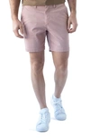 Devil-dog Dungarees 9-inch Performance Stretch Chino Shorts In Dusty Mauve