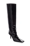 Acne Studios Stivali In Pelle Con Punta Affusolata In Black