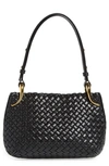 BOTTEGA VENETA BOTTEGA VENETA SMALL CLICKER INTRECCIATO LEATHER SHOULDER BAG