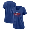 Nike Royal New York Giants Hometown Collection Tri-blend V-neck T-shirt In Royal