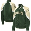 Starter Hunter Green Milwaukee Bucks Slam Dunk Raglan Full-zip Track Jacket In Hunter Green