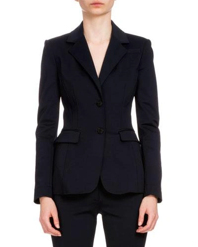 Altuzarra Fenice Two-button Blazer, Navy In Black