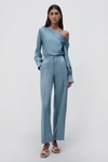 Simkhai Kyra Wide Leg Pant In Celeste Blue