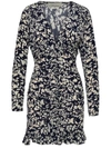 Isabel Marant 'lara' Printed Silk Mini Dress In Black