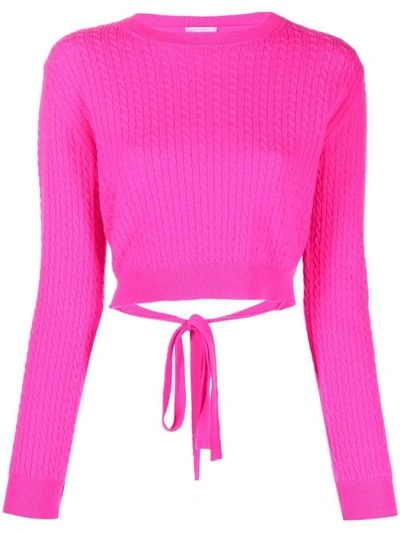 Patou Cropped Jumper In Pink