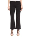 Frame Le Crop Mid-rise Bootcut Corduroy Jeans In Film Noir